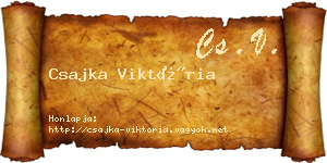 Csajka Viktória névjegykártya